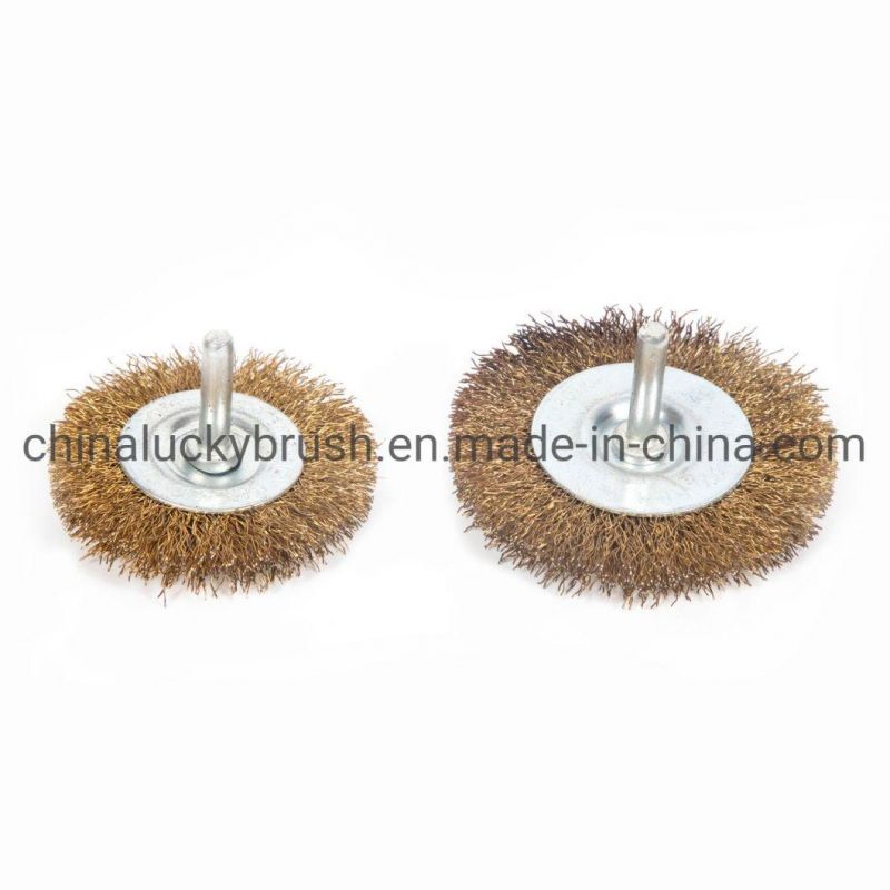 4 Inch Crimped Cup Brush with Shaft (YY-061)