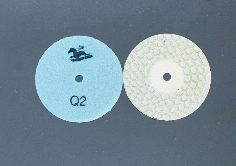 Top Manufacturer Qifeng Power Tool 3 Inch Granite and Marble 4 Steps Diamond Polishing Pad