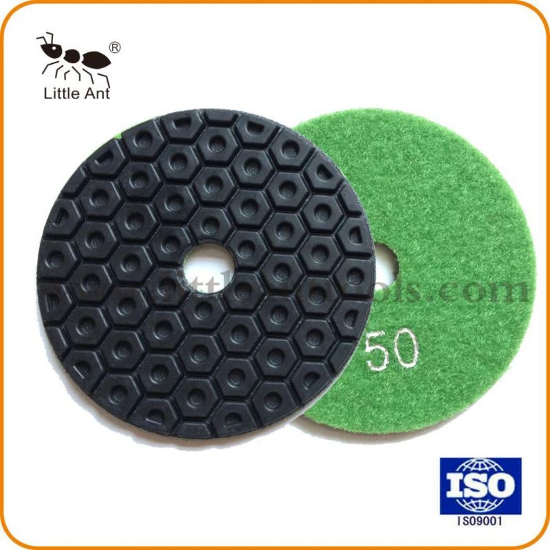 4"/100mm Hexagon Diamond Polishing Pads for Stones Concrete Wet Polishing