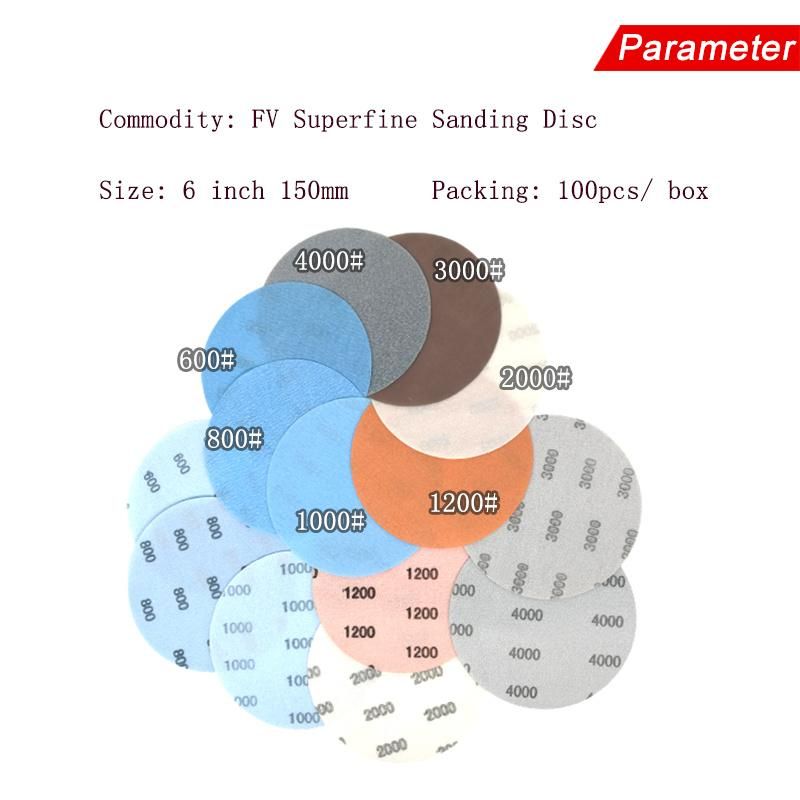 6 Inch Automotive Sandpaper for Wet and Dry Sanding