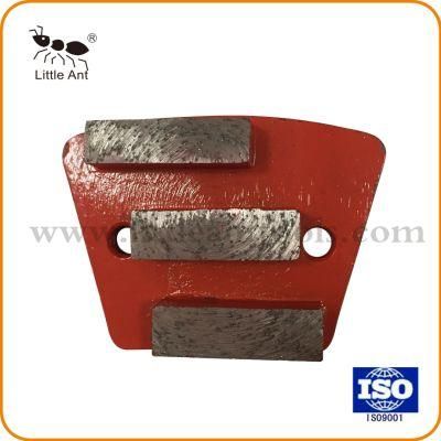 Trapezoid Diamond Concrete Grinding Plate with 3 Segment