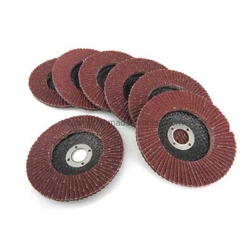 100mm 115mm 125mm 150mm High Density 40/60/80/120 Grit Disco Flap Aluminum Oxide Flap Disc for Wood