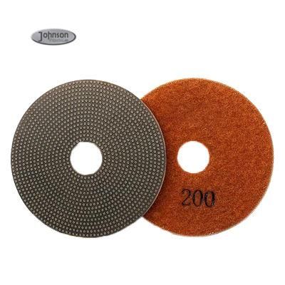 Flexible 3inch 75mm Diamond Wet Electroplated Polishing Pads