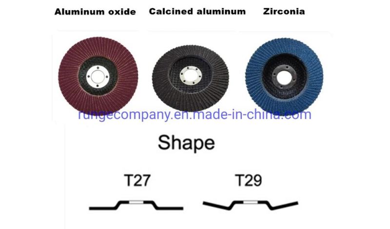 Type 27 Aluminum Abrasive Flap Wheel Flap Discs 4-1/2 Inch for Stainless Steel Metal Power Tools Angle Grinder