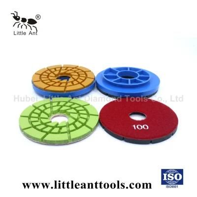 5 Inch Resin Bond Diamond Floor Edge Polishing Pad with PVC Backing