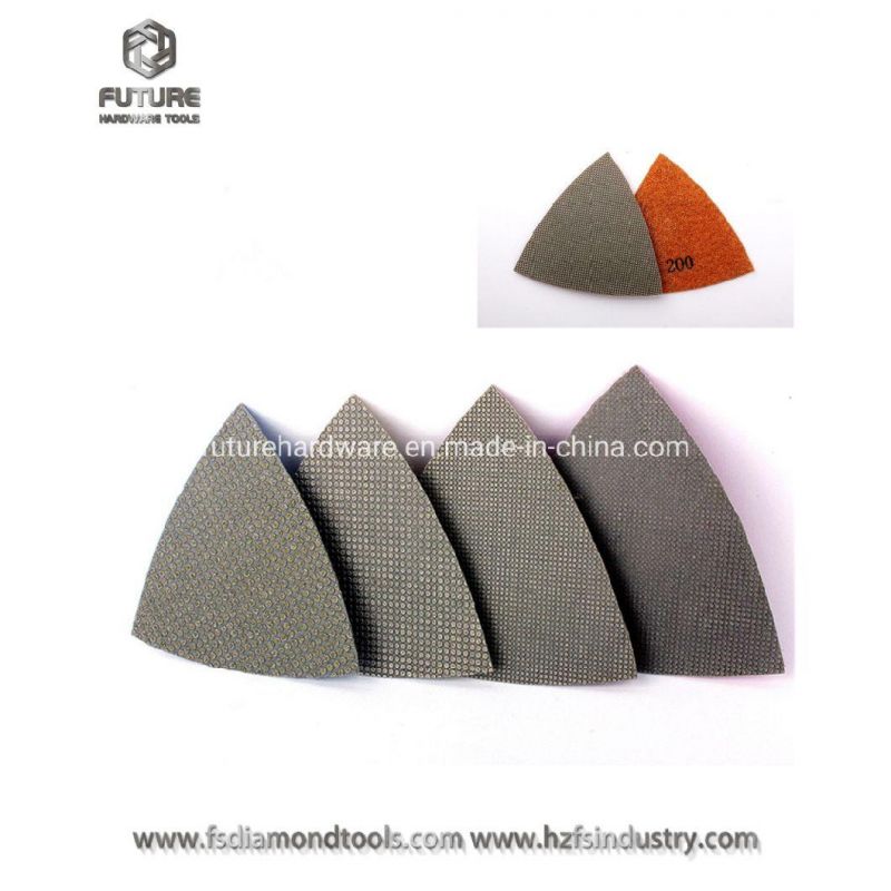 Granite Corner Hook Loop Diamond Triangle Dry Polishing Pad