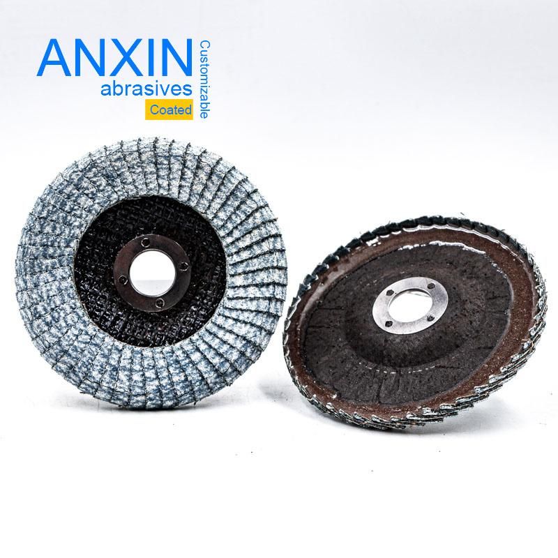 Half-Curved White Coated Flap Disc for Soft Metal Grinding