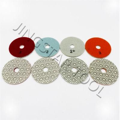 Flexible 3 Step Marble Diamond Stone Wet and Dry Polishing Pads