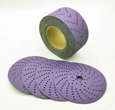 6 Inch Purple Multi-Holes Sanding Disc for Automotive Refinishing