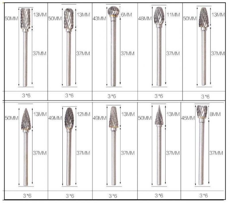 Tungstenn Carbide Rotary Burrs Set