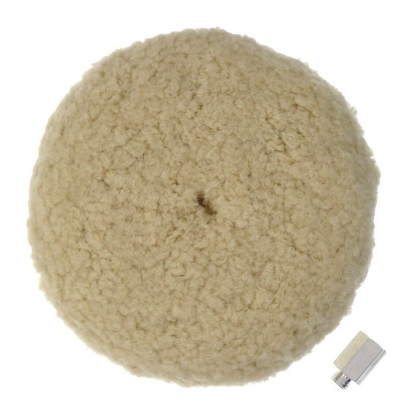 7 Inch Double Side 5/8" Bolt 4-Ply 100% Wool Buffing Pad for Car Polishing Wool Pad