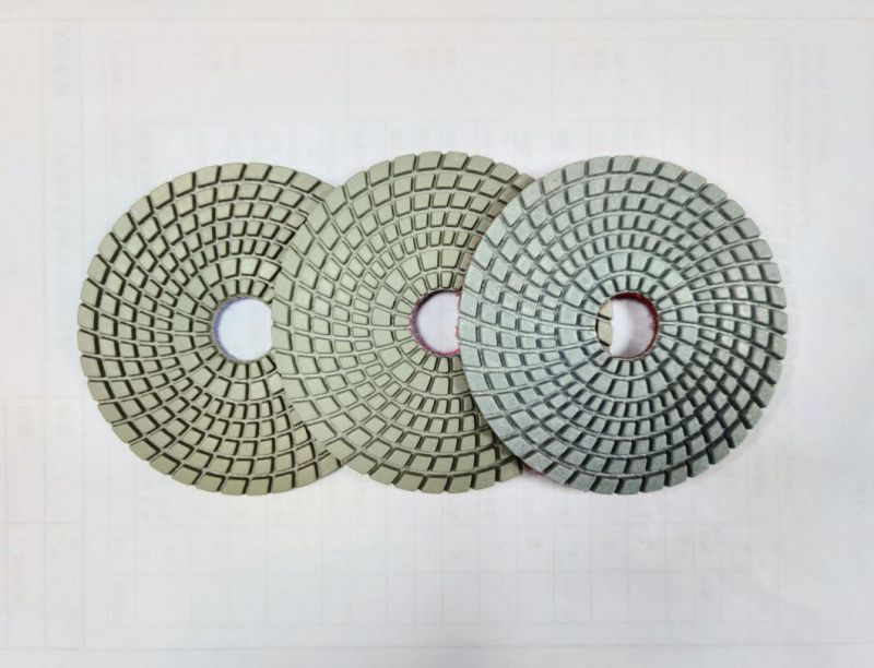 4′′ 3 Steps Diamond Polishing Pads for Granite Marble Concrete