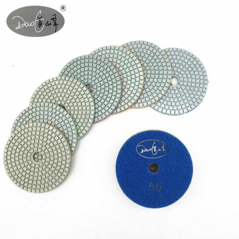 Daofeng 5inch 125mm Stone Polishing Pads for Granite Marble Quartz