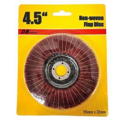 4.5&quot; 115mm Mop Wheel Non-Woven Disc 22mm for Stainless Steel Polishing Steel Inox Maroon Color Dark Red