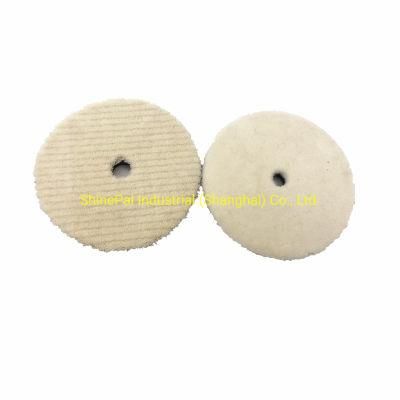 Factory 5 Inch/6 Inch Japan Sheepskin Lambs Wool Buffing Pad Car Polishing Pad