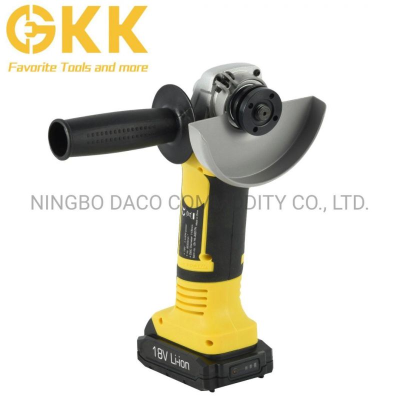 China Factory High-Quality 20V Lithium Brushless Angle Grinder Cordless Tool Power Tool (2.0/4.0/6.0ah)