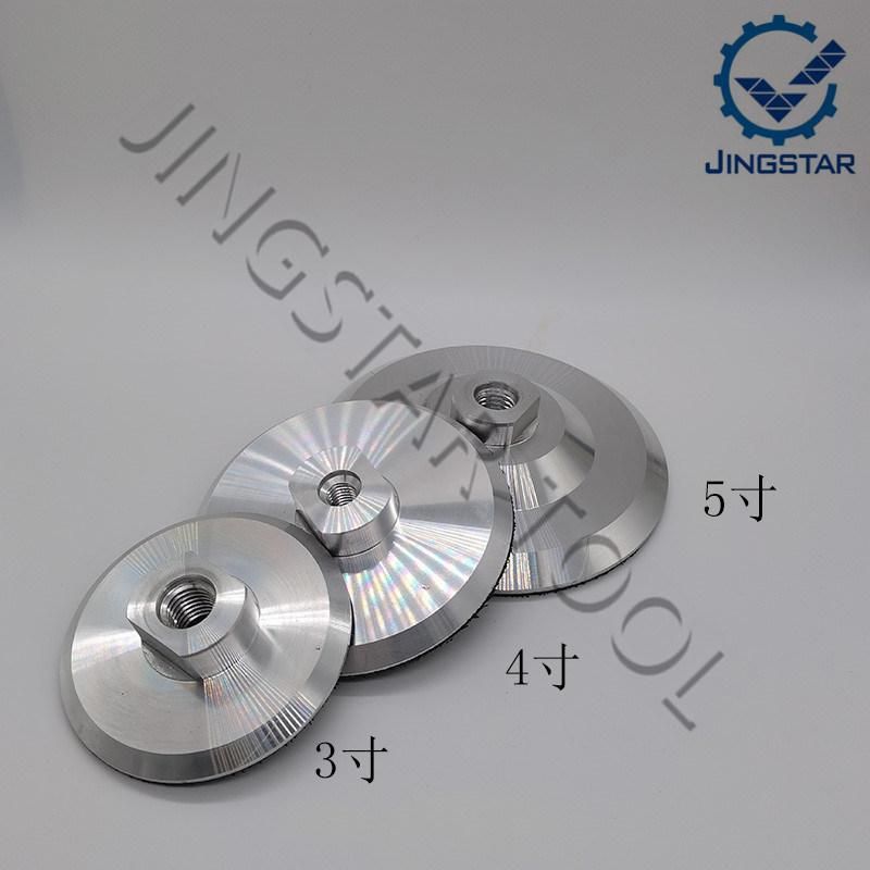 3"/4"/5"/6" Aluminum Backer Pads M14 5/8-11 Thread Backer Holder Pad for Surface or Straight Edge Polishing 1PC