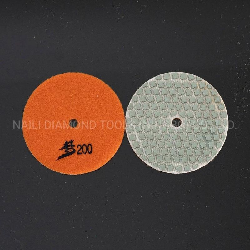 Qifeng Manufacturer Power Tools Seven Steps Dry Diamond Polishing Pads for Marble/ Granite