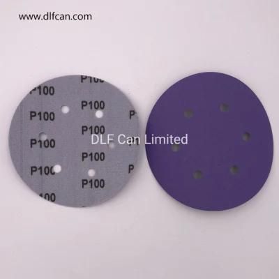 High Quality 6 Inch Purple Sanding Disc P100