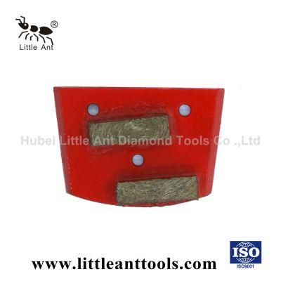 Trapezoid Concrete Floor Grinding Wheel Diamond Tools with 2 Setments 3 Holes