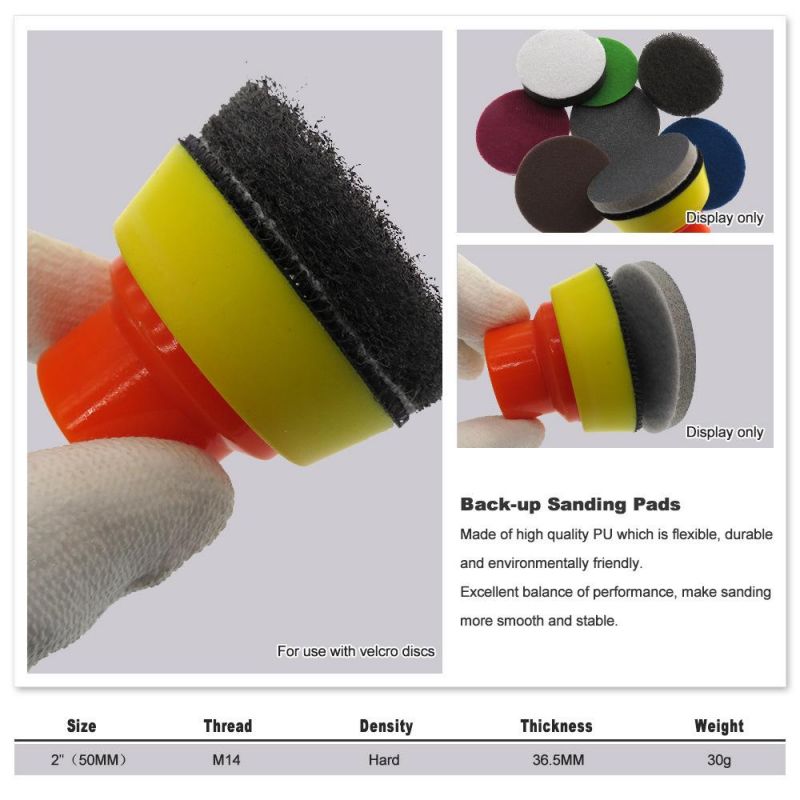 4 Inch 100mm 5/16"-24 Thread Hook & Loop Foam Sanding Pad for Grinding and Polishing