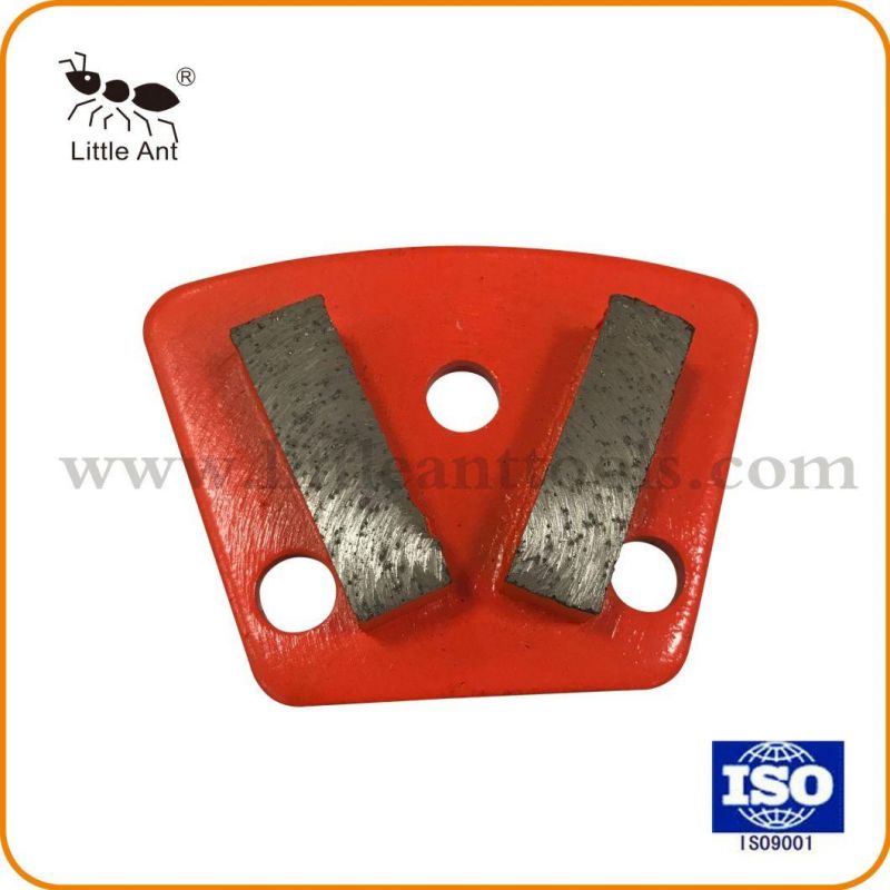 Double Segments Rectangle Diamond Concrete Floor Grinding Plate