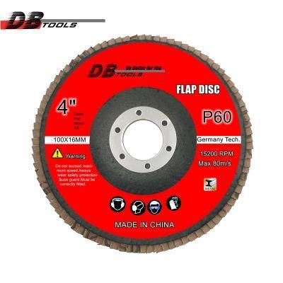 100mm 4&quot; Aluminum Oxide Flap Disc for Metal