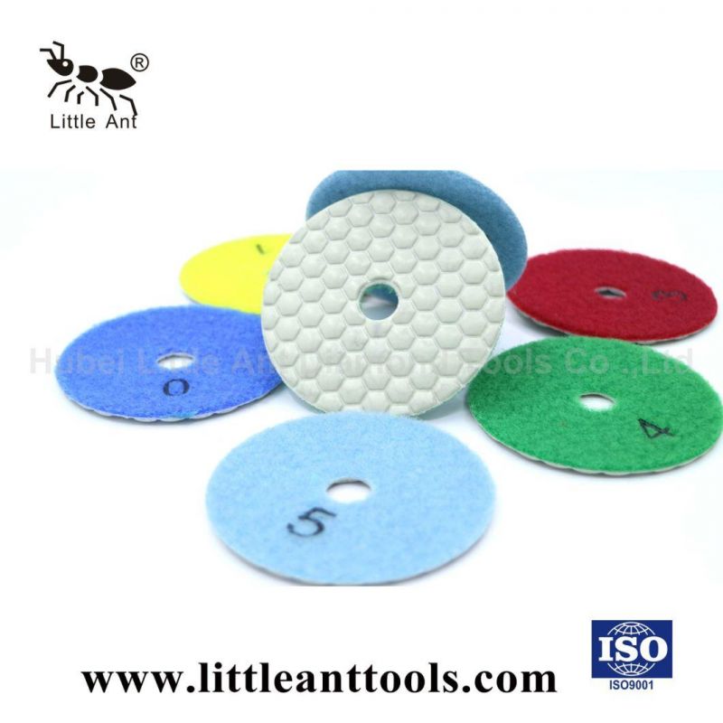 80mm White Hexagon Dry Polishing Pad