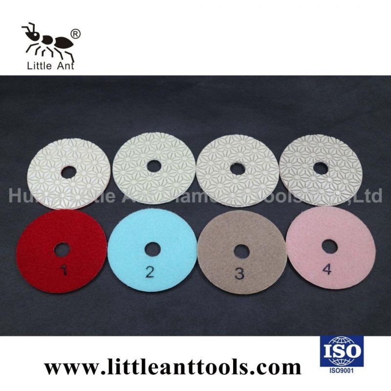 High Work Efficiency 4-Step Polishing Pad Wet Used for Granite, Marble