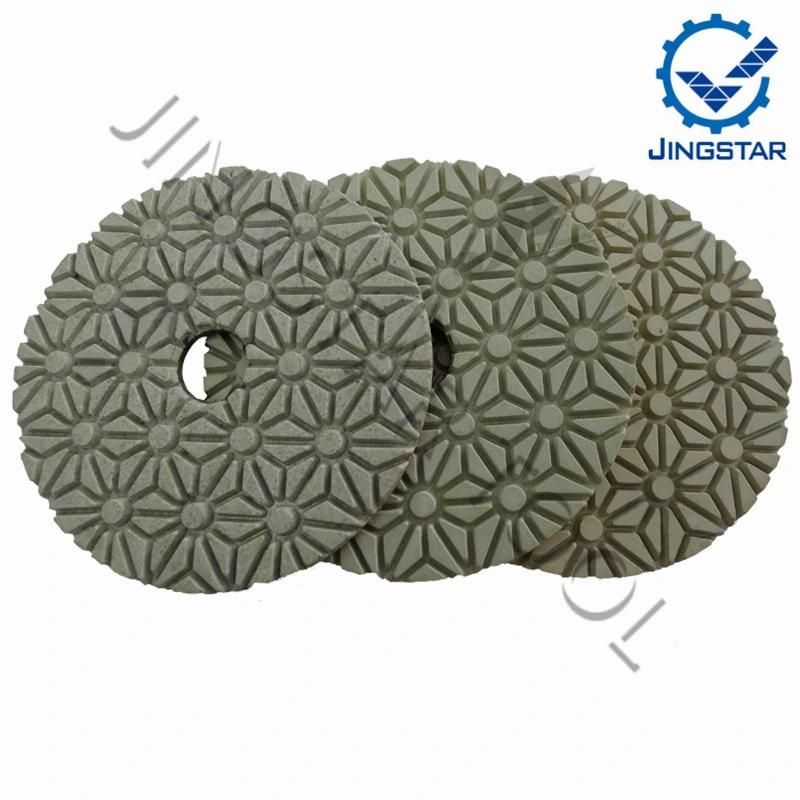 4 Inch 3 Steppolishing Pads Flexible Diamond for Marble Granite Ceramic Tile Concrete Free Shipping 3PCS /6PCS