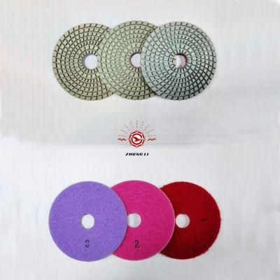 4&prime;&prime; 3 Steps Diamond Polishing Pads for Granite Marble Concrete