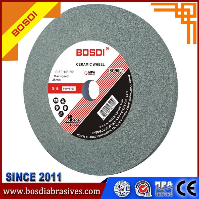 610X50X305mm Ceramic Grinding Wheel, a/Wa/Ca/Za/PA/Cra/Ga Mixed Material, 46-500# Grit, a~Y/Hardness, 35-80m/S, Grinding Stainless Steel & Hard Steel