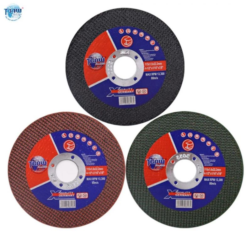 4.5inch 115X1.6X22mm OEM High-Quality Cutting Wheel Disc for Metal, Stainless Steel