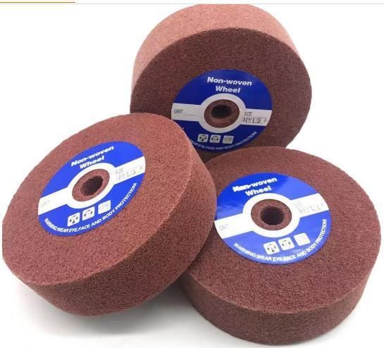 Non Woven Abrasive Wheel 8"X2" U0/4p Maroon Alox for Stainless Steel/Wood/Metal/Varnish