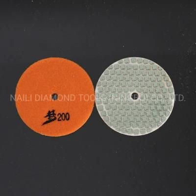Qifeng Manufacturer Power Tool 7 Steps Diamond Flower-Shaped Polishing Pads for Granite and Marble
