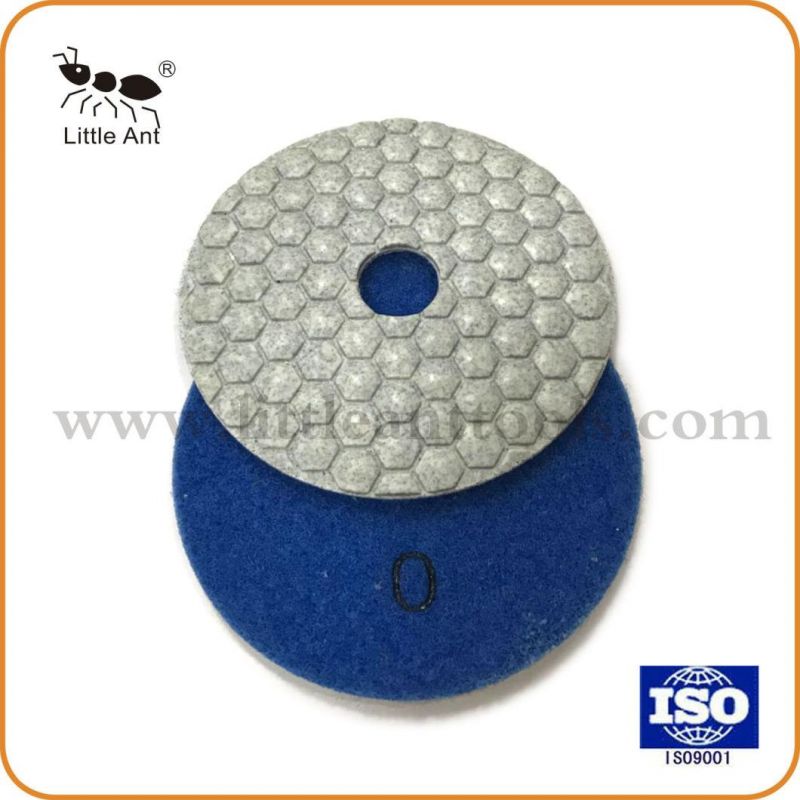 Pressed Dry Diamond Floor Polishing Pad Abrasove Tools Grinding Disk for Granite Marble Concrete 4"/100mm