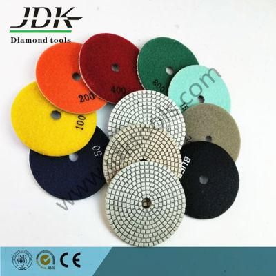 125 mm Diamond Flexible Polishing Pads for Natural Stone Grinding