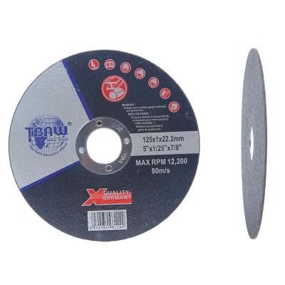 China Manufacturer High-Speed 125X1.6X22mm Abrasive Abrasive Cutting Wheel for Metal and Stainless Steel Grinder