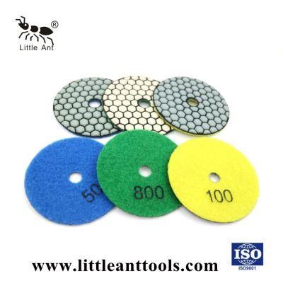 Hot Sale 3&quot; Diamond Flexible Dry Polishing Pads for Granite