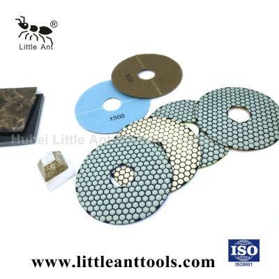 180mm Hexangular Flexible Diamond Dry Polishing Pad for Stone