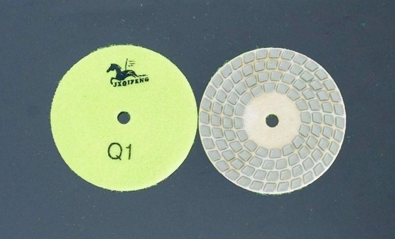 Qifeng Power Tool Four-Step Diamond Resin Dry Polishing Pads for Granite&Marble