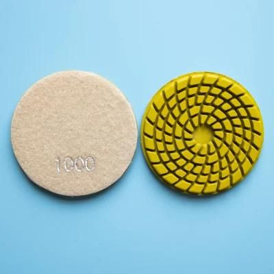 Qifeng Flexible Wet Abrasive Resin Bond Diamond Polishing Pad for Concrete Floor