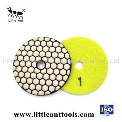 Factory Directly Supply Durable Hexangular Diamond Dry Polishing Pad for Stone