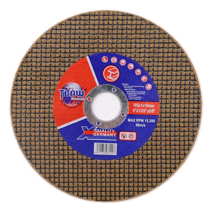 105X1.0/1.2/2.5/3.0/6.0 4inch Resin Bond Cutting Disc Grinding Wheel for Metal/Steel/Inox