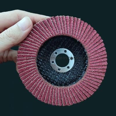 72 Pages 4.5&quot; Calcined Aluminum Oxide Flat Wheels Flap Disc