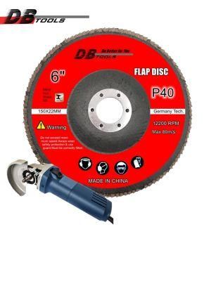6&quot; 150mm Flap Disc Wheel 22mm Hole Abrasive Tools Aluminum Oxide Grain for Metal Wood Iron P40