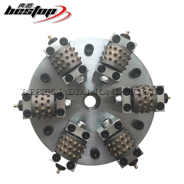 D125mm Diamond Bush Hammer Tool with Alloy Grinding Rollers