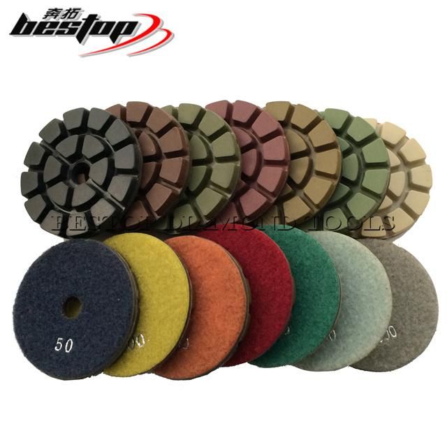 3 Inch Velcro Back Wet Diamond Resin Floor Polishing Pucks