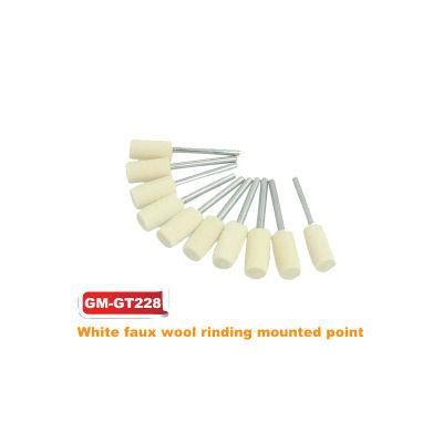 White Faux Wool Grinding Mounted Point (GM-GT228)