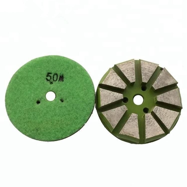 3 Inch D80mm Back Stick Diamond Grinding Disc with Ten Segments Concrete Grinding Wheel for Concrete and Terrazzo Floor